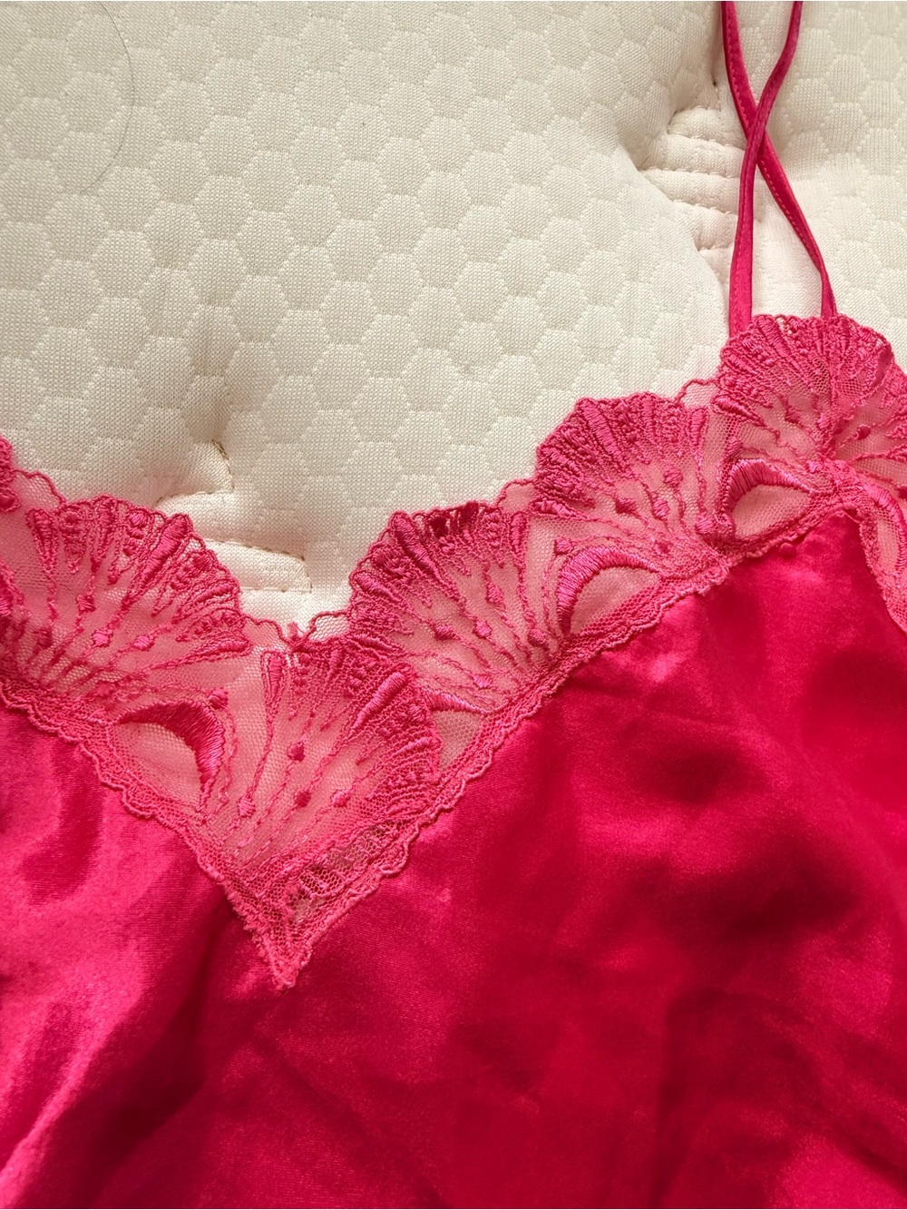 Victoria's Secret Satin Slip Chemise in Hot Pink - Picture 3 of 7